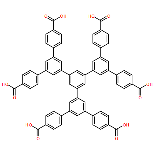 1,3,5-三(3,5-二(4-羧基-苯基-1-基)苯基-1-基)苯(图1)