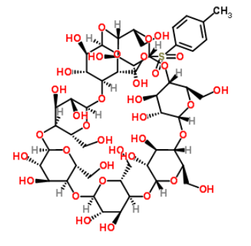 CAS:67217-55-4;单-6-O-(对甲苯磺酰基)-Β-环糊精(图1)